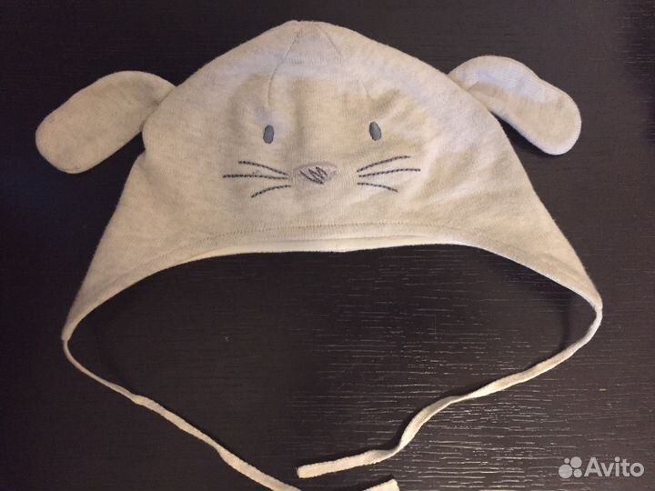 Шапочка + варежки mothercare