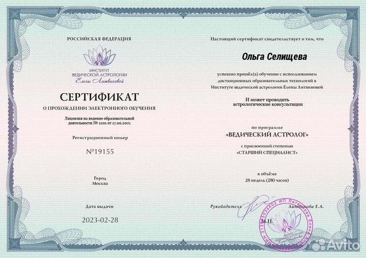 Консультация ведического астролога