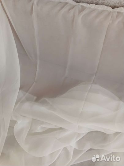 Тюль вуаль белый, на шторной ленте, 300*240 см