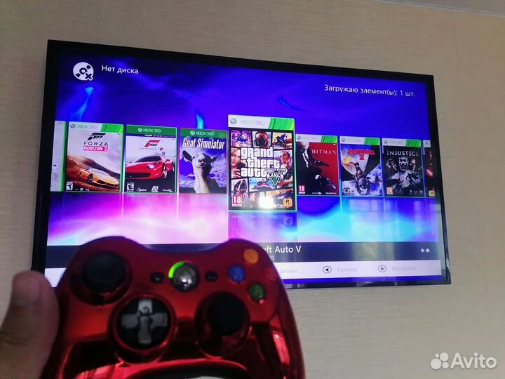 Xbox 360S +2джоя, 999игр Прошита