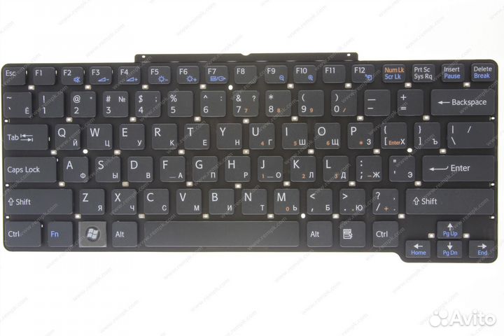 Клавиатура Sony Vaio VGN-SR (без рамки), черная