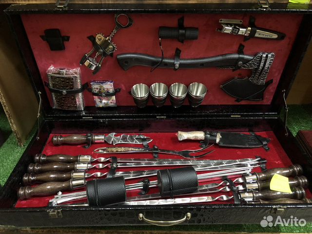 Набор для барбекю в кейсе С топором туристическим