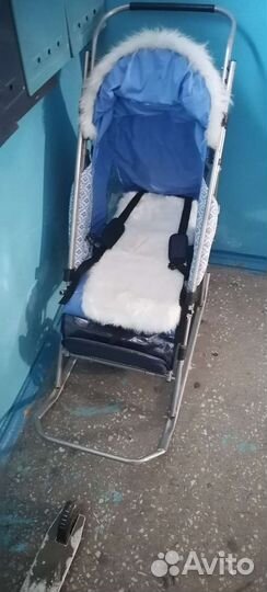 Детские санки коляска
