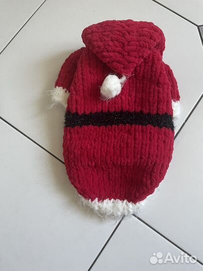 Костюм Санты для йорка(мальчик)