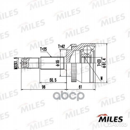 ШРУС наружный nissan almera 1.5D/1.8 00- (GKN