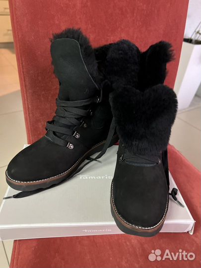 Ботинки новые зимние с мехом, р 40