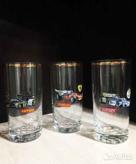 Коллекционные стаканы Ретро машины, Богемия