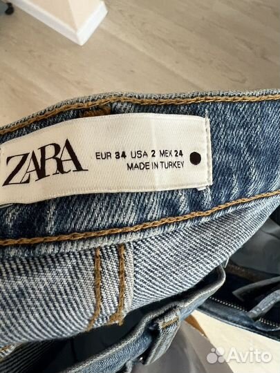 Джинсы zara mom 34