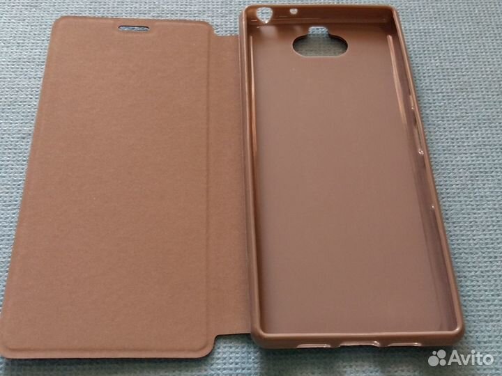 Чехлы-книжки для Sony Xperia 10 (серо-синяя)