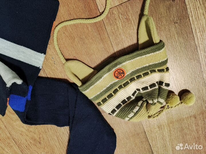 Шапка и шарф на весну для мальчика (48-50)