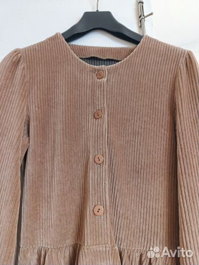 Платье весна вельветовые коричневое