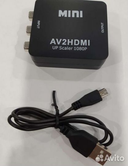 Переходник AV hdmi (конвертер с доп питанием)