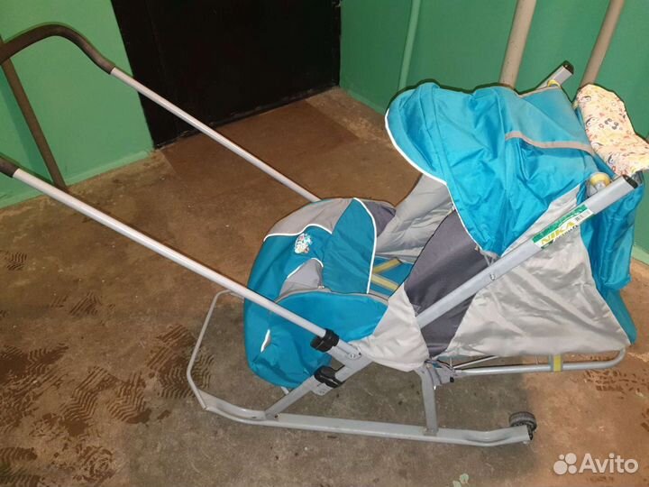 Детские санки коляска ника