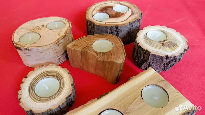 Деревянные формы для свечей/подсвечник из дерева