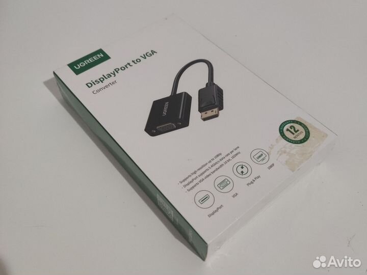 Переходник displayport - vga (новый)
