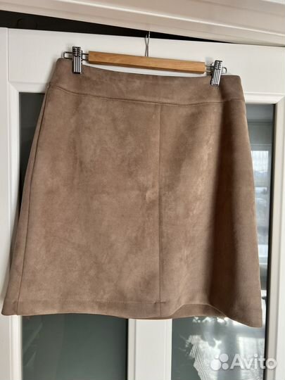 Юбка велюровая джинсовая zarina 48