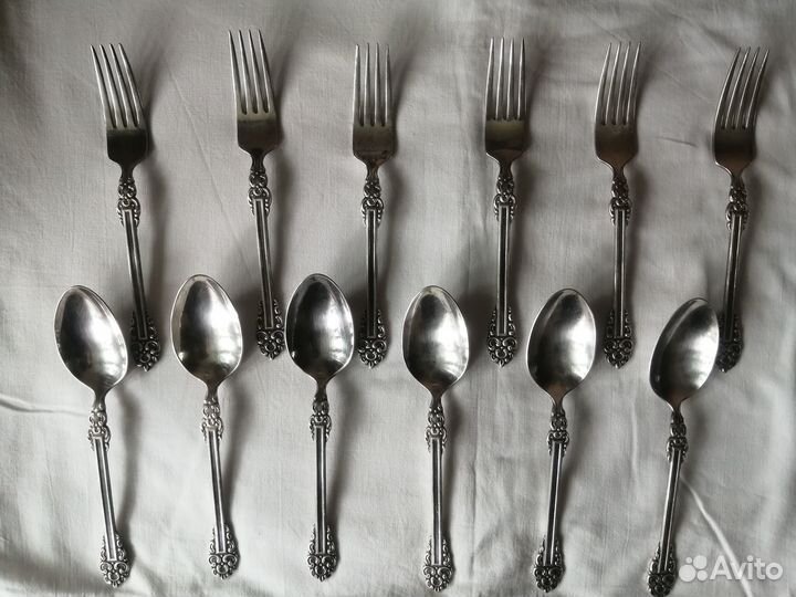 Мельхиоровые ложки и вилки