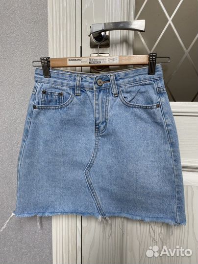 Юбка джинсовая мини