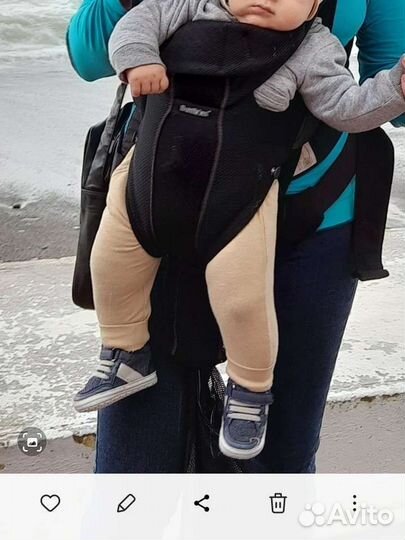 Рюкзак-кенгуру BabyBjorn черный Mesh Original