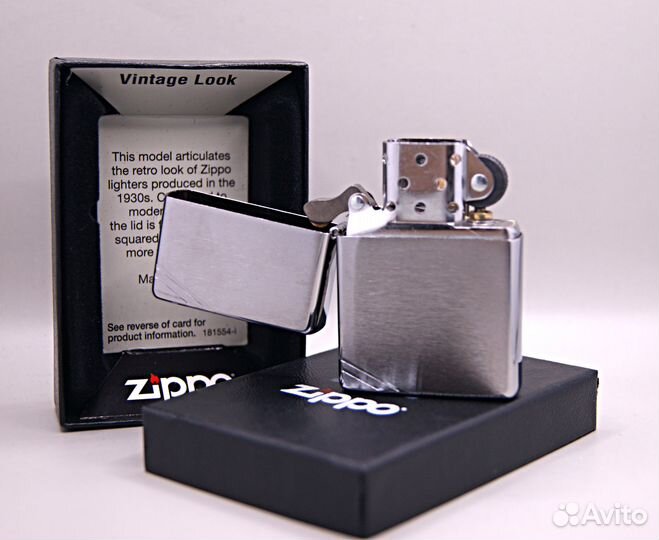 Оригинальная Zippo 230 vintage brushed chrome