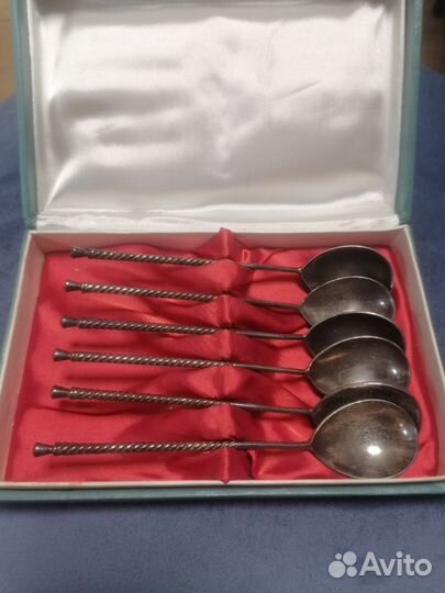 Чайные ложки мельхиор СССР 6 шт