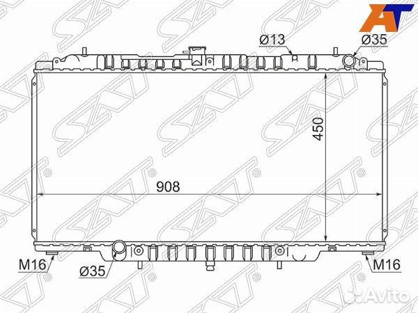 Радиатор nissan patrol RD28/TD42/ZD30 98-10