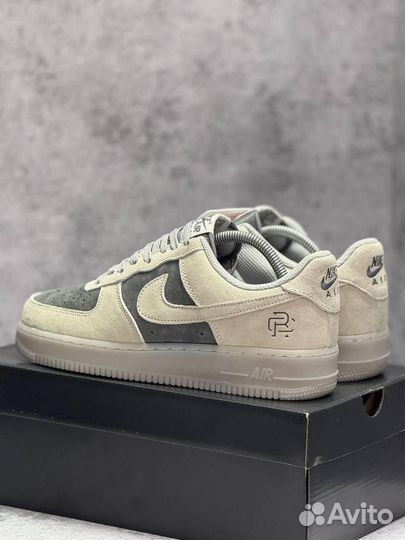 Кроссовки Nike Air Force 1 Grey Pavy (Арт.80249)