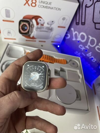 Часы apple watch 8 ультра подарочный набор 6 в 1
