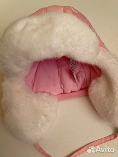 Шапка розовая зимняя для девочки