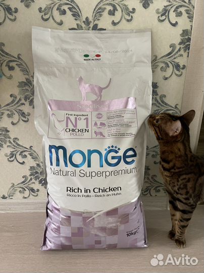 Корм для кошек monge sterilised 10 кг