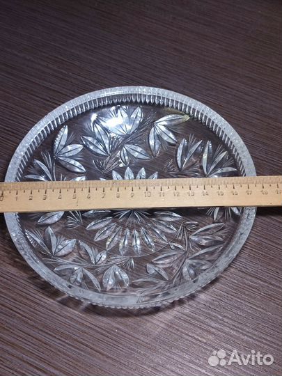 Блюдо из хрусталя СССР