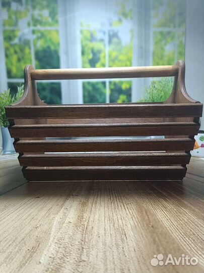 Корзина деревянная для хранения