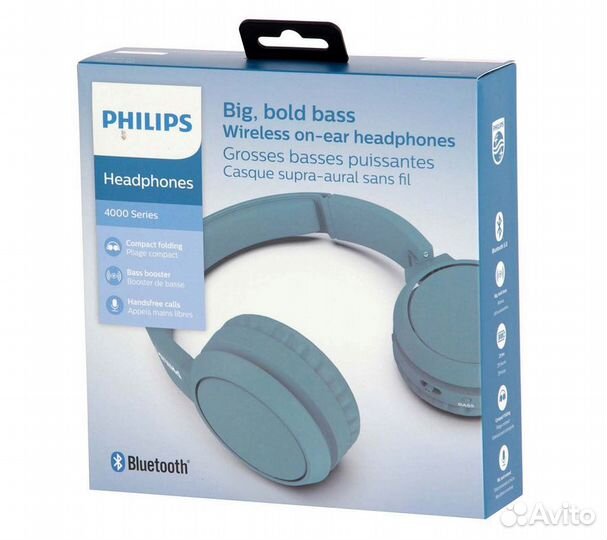 Наушники Philips TAH4205, синий