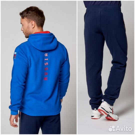 Костюм флисовый мужской (голубой/синий)
