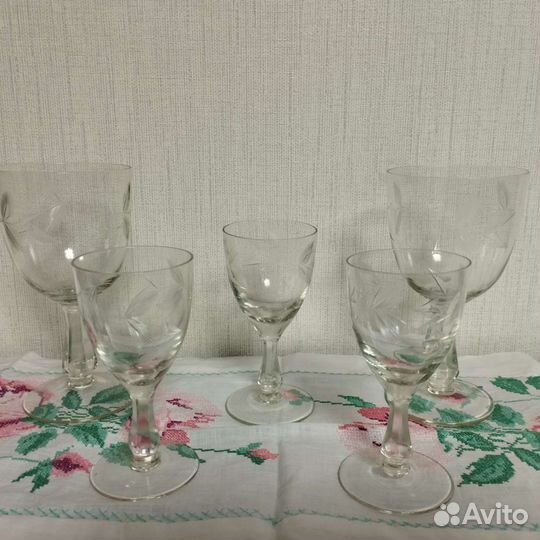 Бокалы и рюмки. Стекло. ссср. За всё
