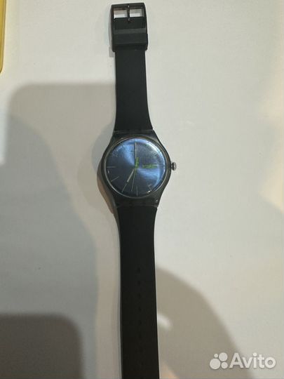 Часы swatch черно зеленые