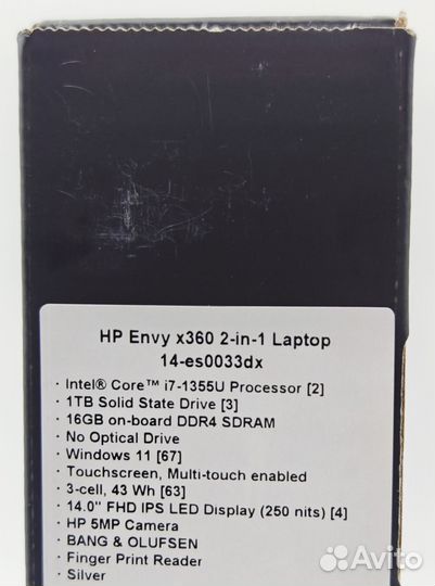 Мощный трансформер HP Envy x360 i7-1335U/16Gb/1Tb