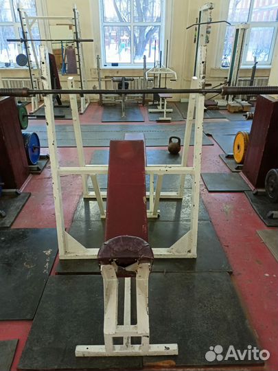 Советская наклонная скамья для жима лёжа