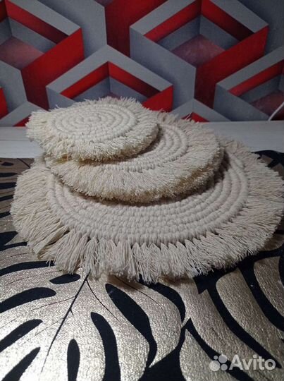 Макраме. Подставки под горячее 5шт