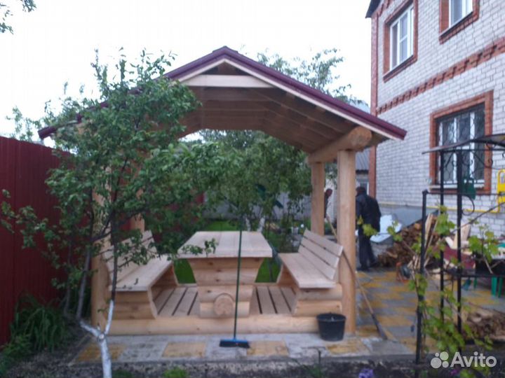 Беседка из сруба (бревна)