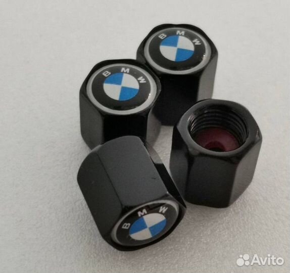 4шт BMW колпаки для вентилей, черные