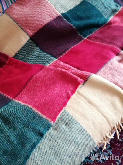 Плед шерстяной новый