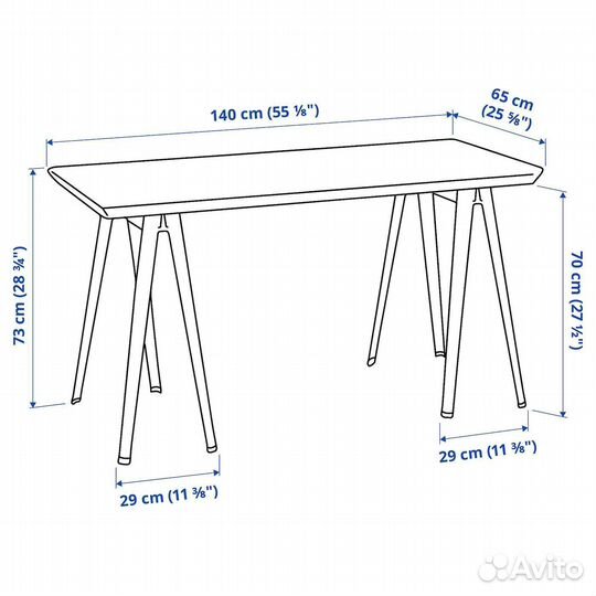 Anfallare / närspel Письменный стол IKEA