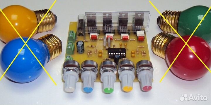 Радиоконструктор цветомузыка №042 на лампе накала