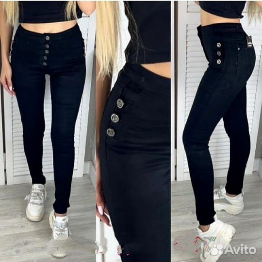 Женские брюки стрейч под джинс размер 48