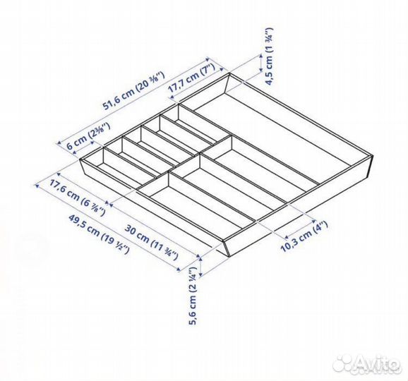 Лоток для столовых приборов IKEA