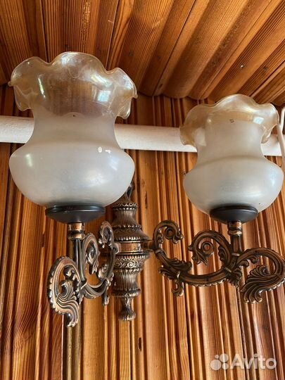 Светильник настенный СССР бронза