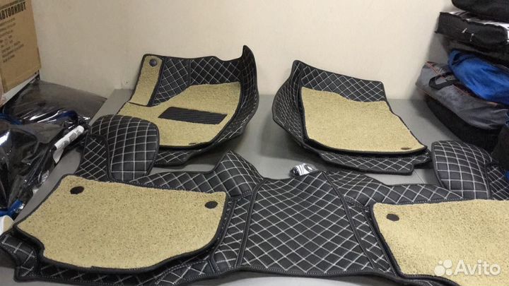 3D Коврики Geely Салон Багажник из Экокожи