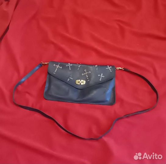 Клатч винтажный Италия 2000-е г. С крестами/сумка