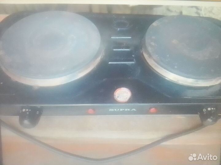 Плита электрическая 2 конфорки Супра бу
